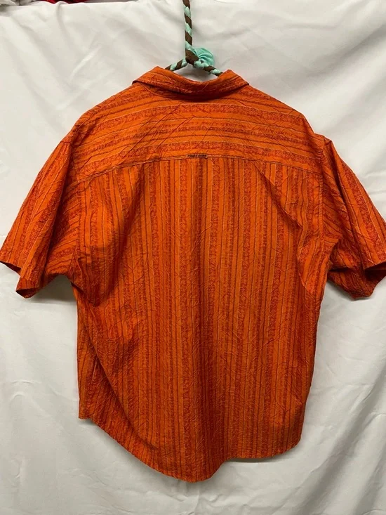 Point Zero Orange Short-Sleeve Button-Up Shirt - Picture 4 of 5
